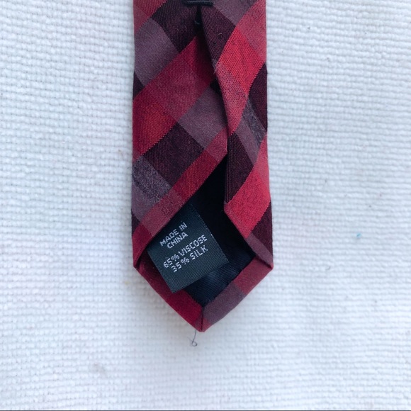 Red "Picnic Check" tie by Calvin Klein NWT - Picture 6 of 6